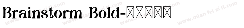 Brainstorm Bold字体转换